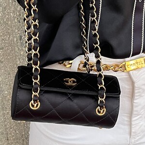 Chanel Mini Flap With Pearl Strap, Gold-Tone Metal