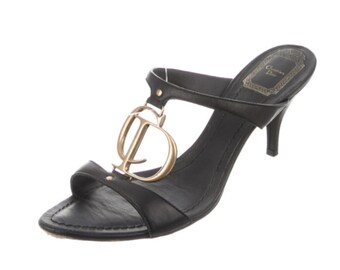 Vintage CHRISTIAN DIOR Paris CD Monogram Logo Heels Mules - Etsy