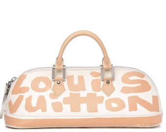 Vintage LOUIS VUITTON LV Monogram Steven Sprouse Graffiti Leather Alma Top Handle Bag