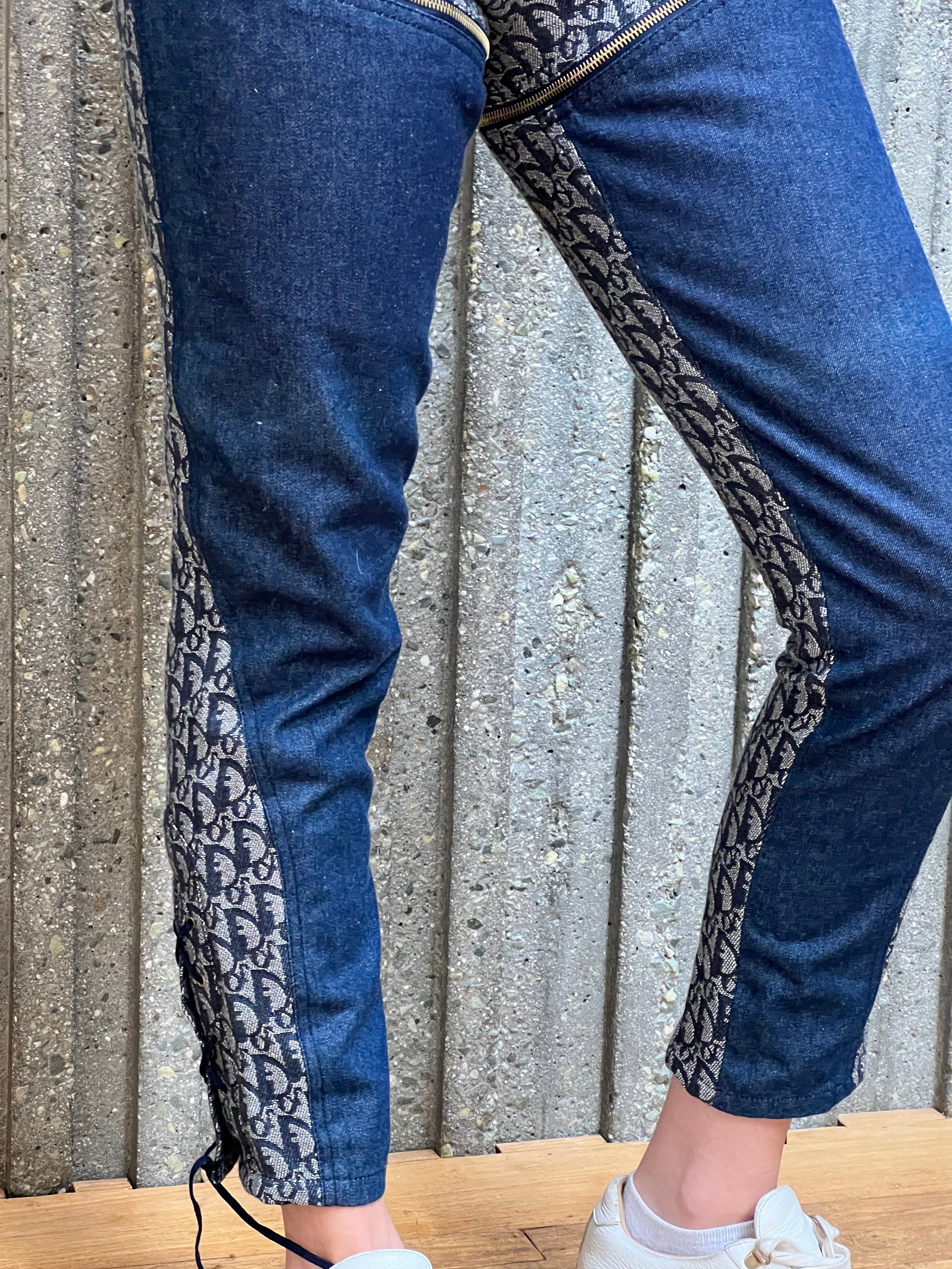 Vintage 90's CHRISTIAN DIOR Blue Trotter Logo Zipper - Etsy 日本