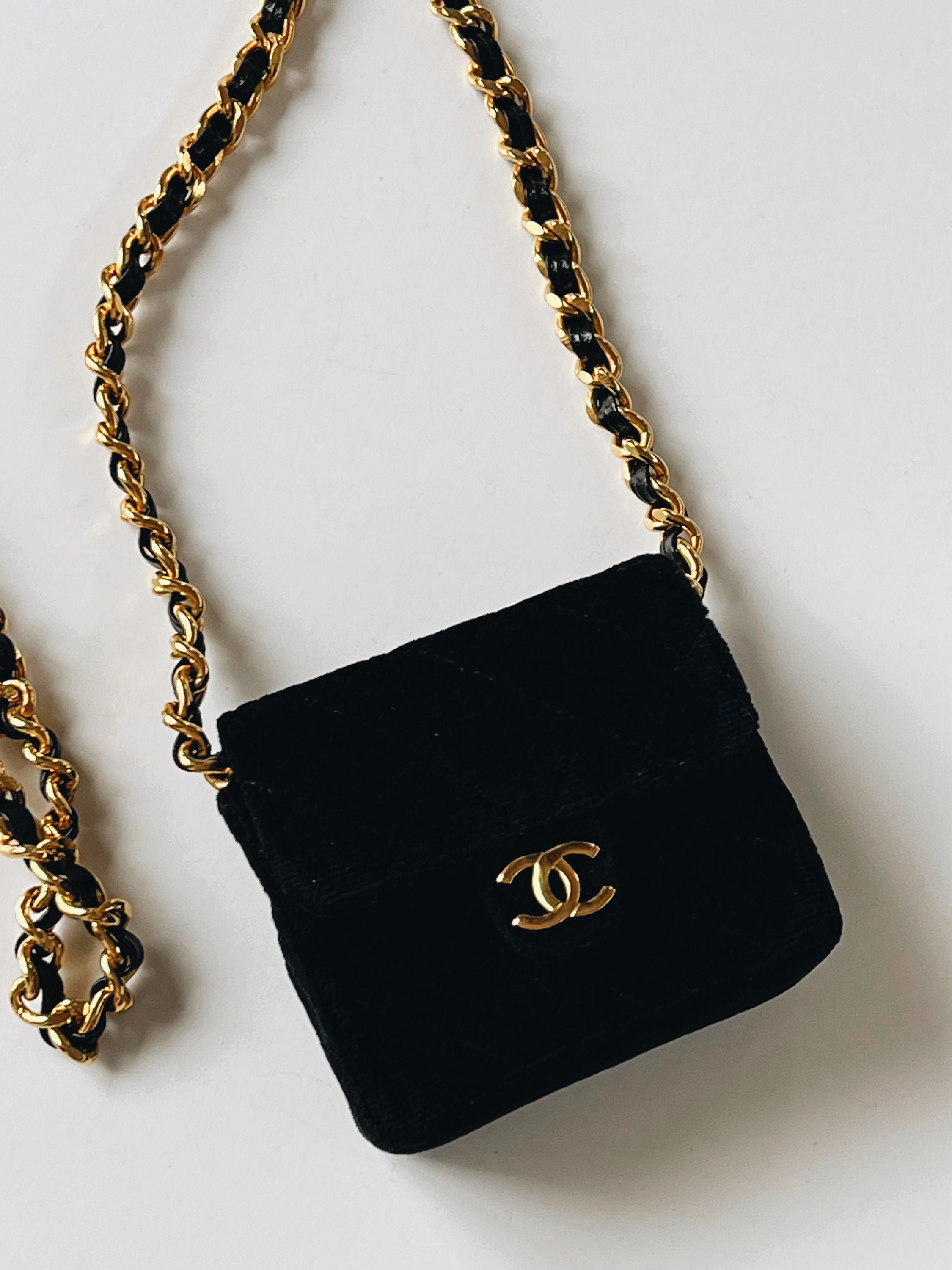 2.55 velvet mini bag Chanel Black in Velvet - 31833193