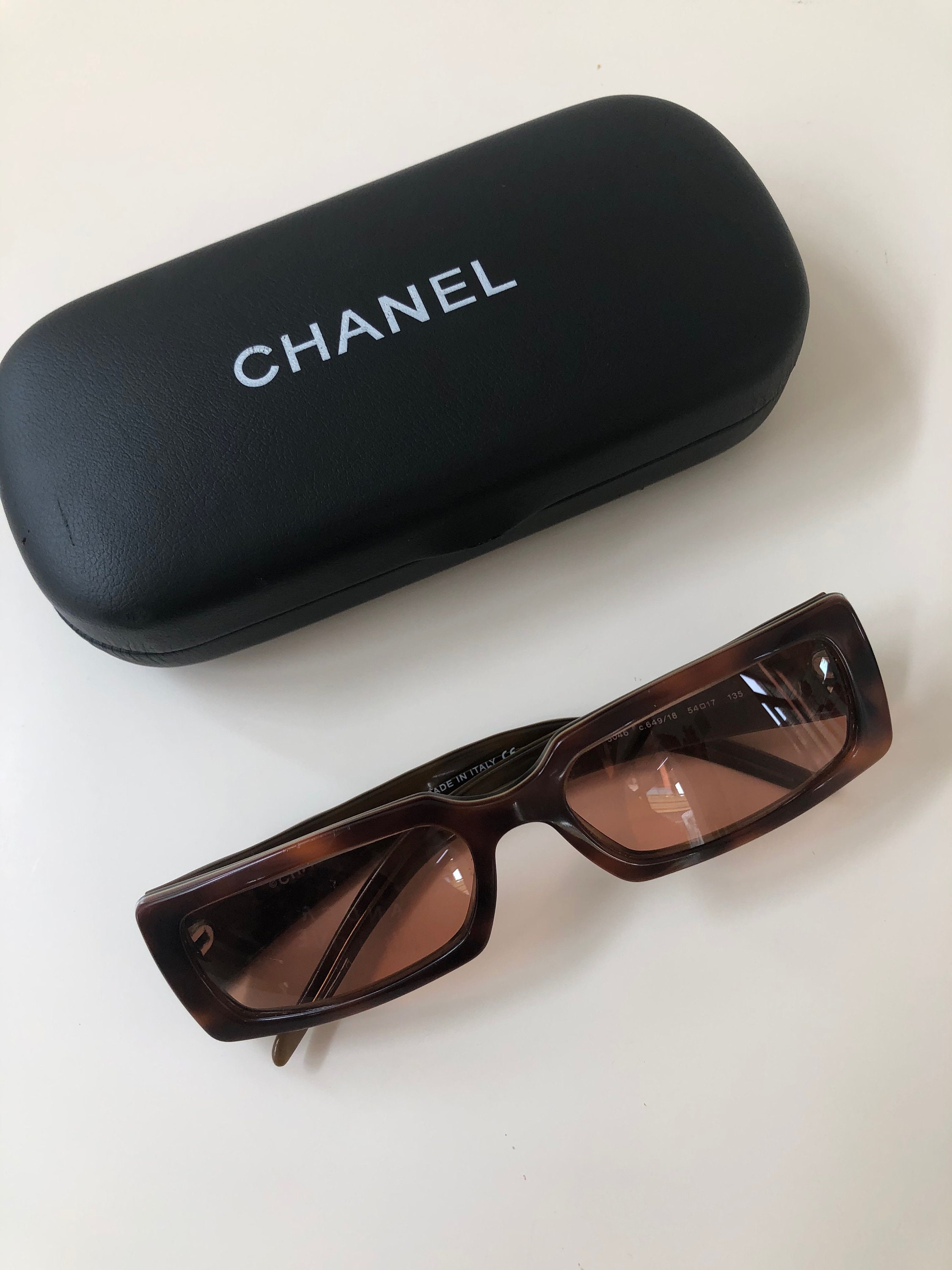 CHANEL Vintage Sunglasses Rare Quilted Square Oval Mask Brown -  Finland