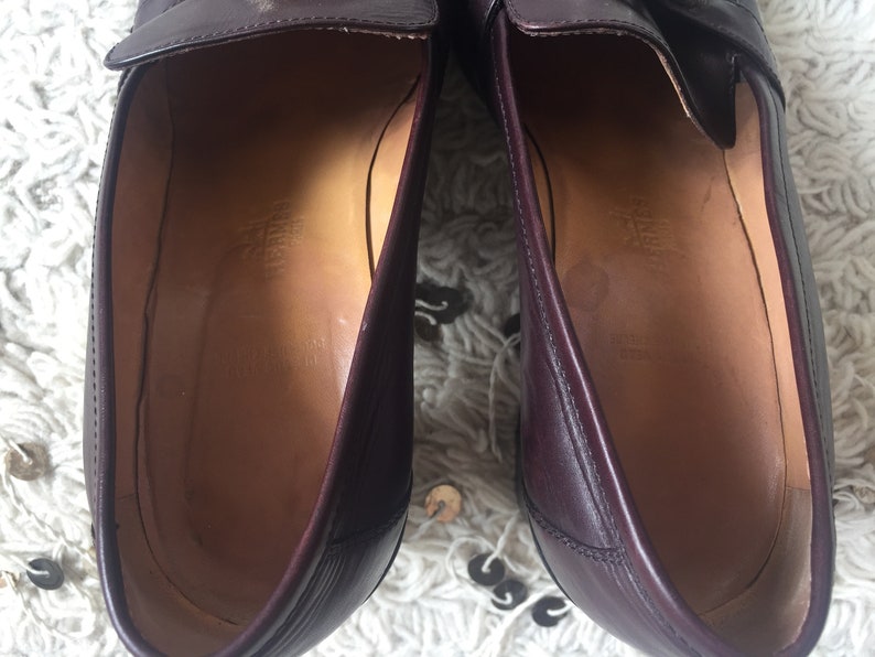 Vintage HERMES H Toggle Ring Logo Black Leather Loafers Heels - Etsy