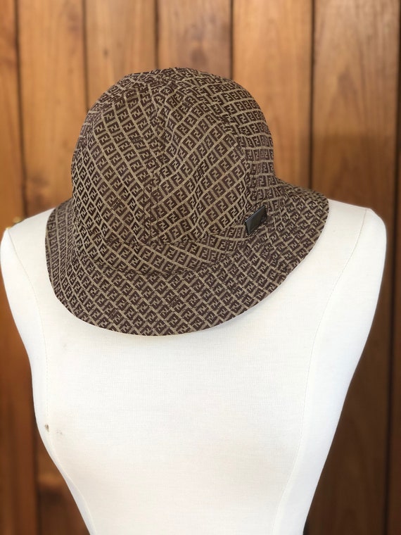 Vintage 90's FENDI ZUCCA Signature FF Logo Bucket