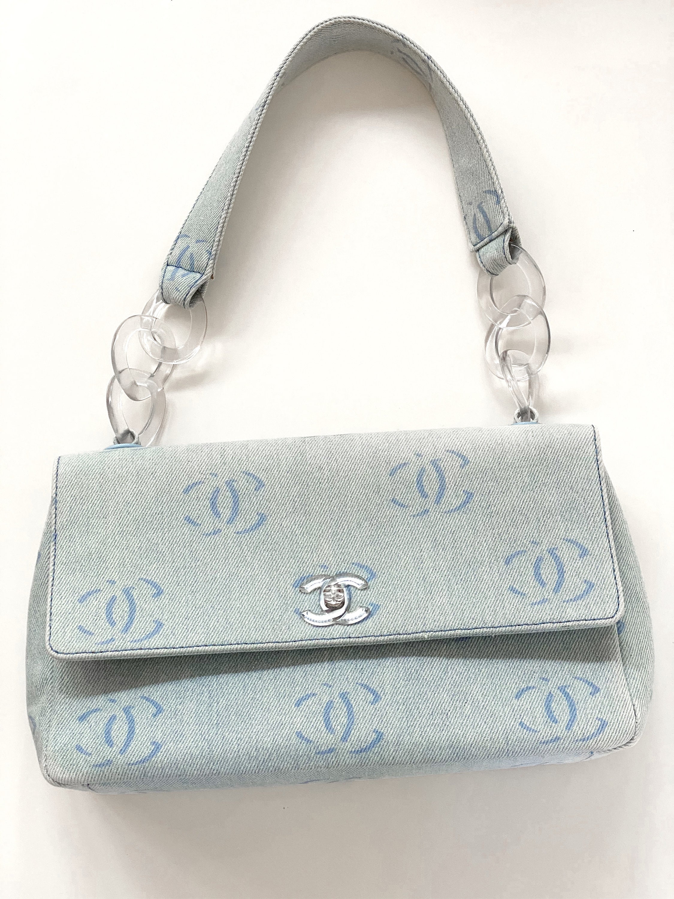 Timeless/classique crossbody bag Chanel Blue in Denim - Jeans - 32795874
