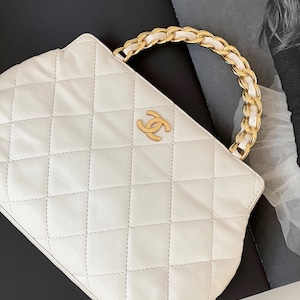 White Vintage Chanel Purse Etsy Ireland