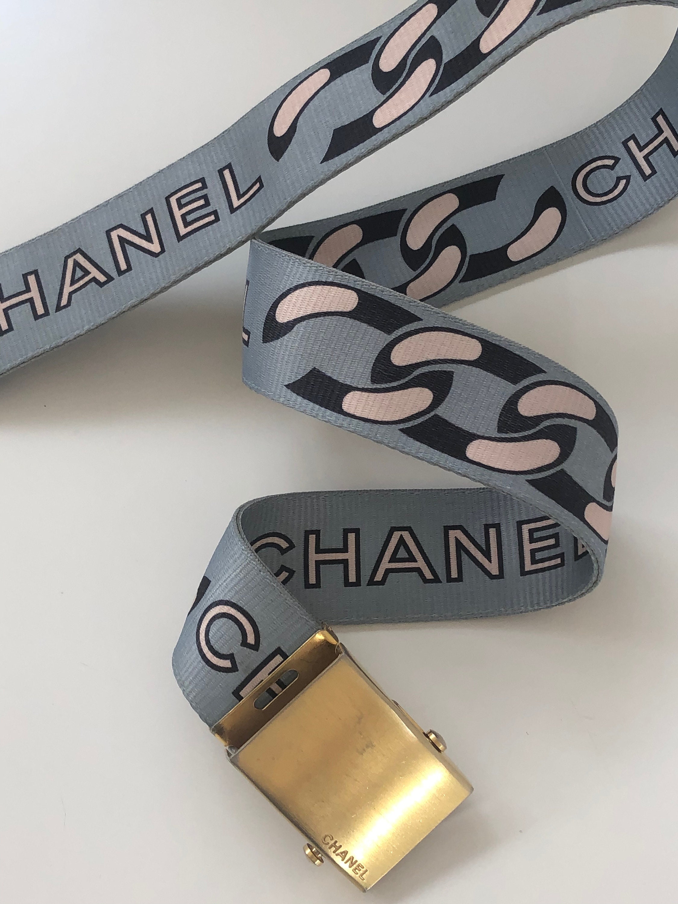 CHANEL Black Lambskin Leather Gold Metal CC Charms Waist Belt II