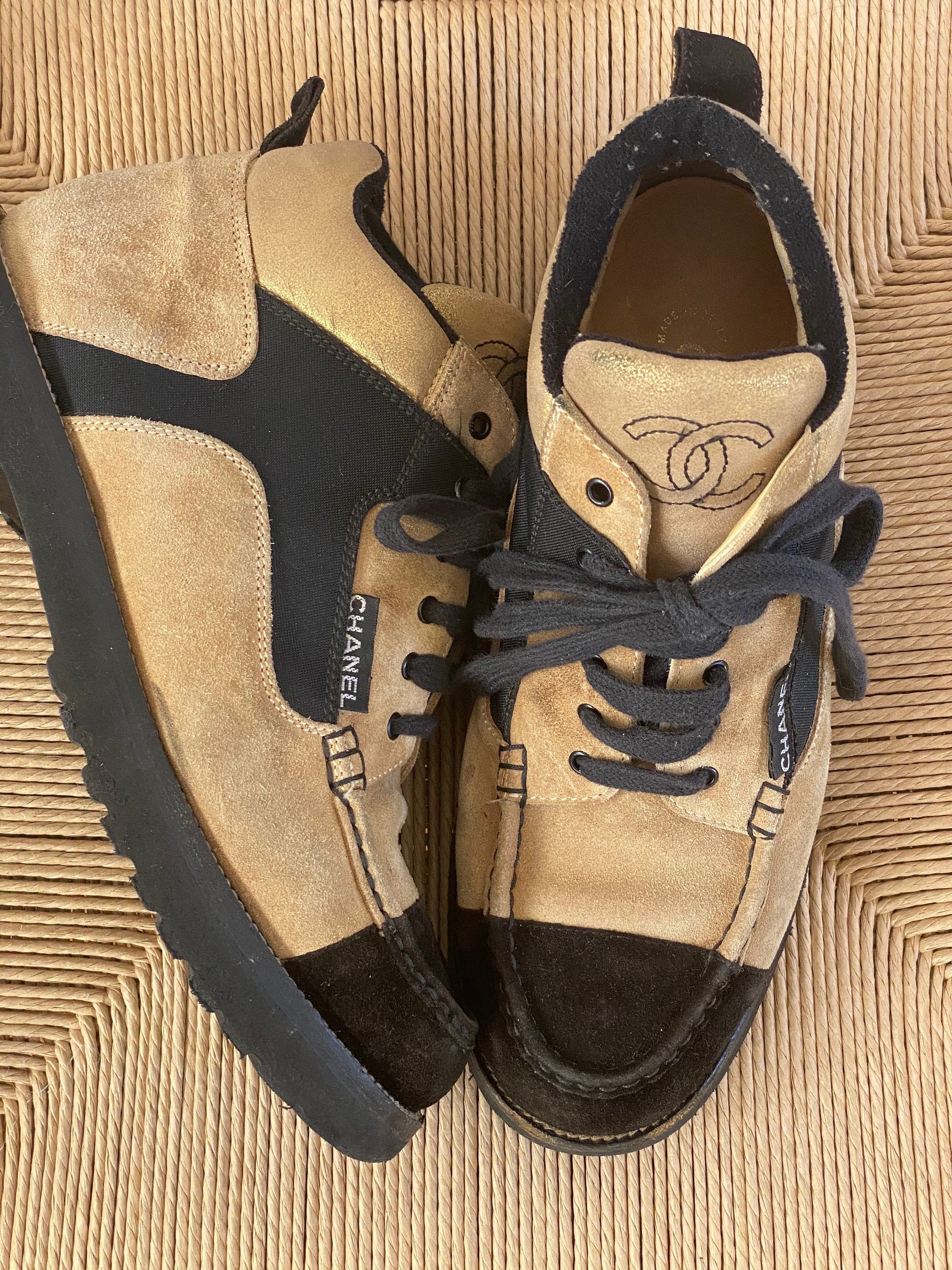 Chanel Lace up Shoe - Etsy Canada Chanel Lace up Shoe - Etsy Canada