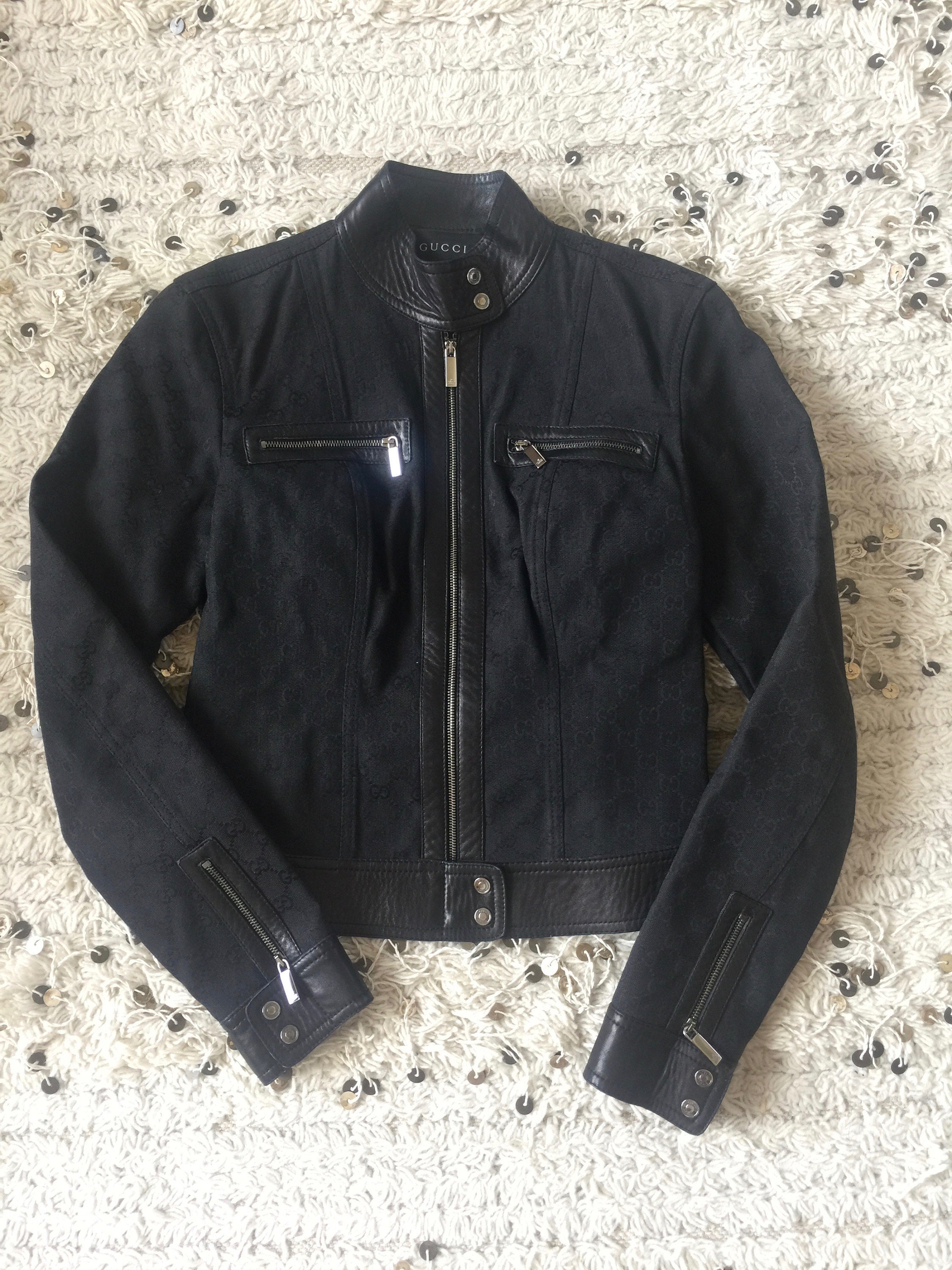 gucci monogram bomber jacket