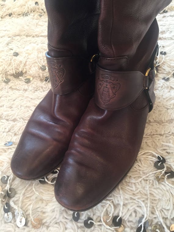 monogram riding boots