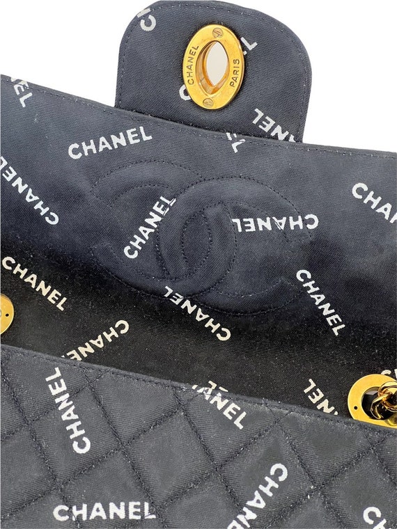 Vintage 90's CHANEL Jumbo Letters Script Maxi CC Logo… - Gem