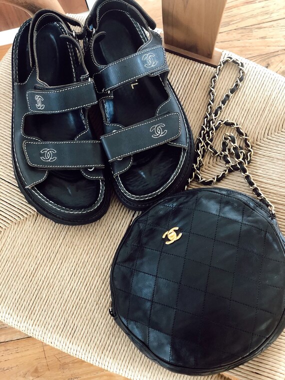 Vintage CHANEL CC Monogram Logos DAD Birkenstock P
