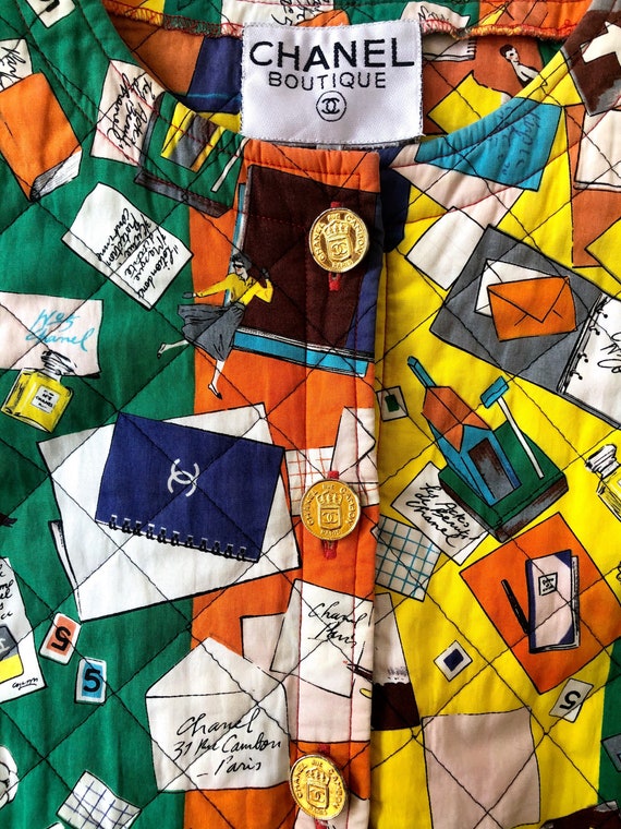 Vintage 90’s CHANEL Monogram CC Logo Multicolor Qu