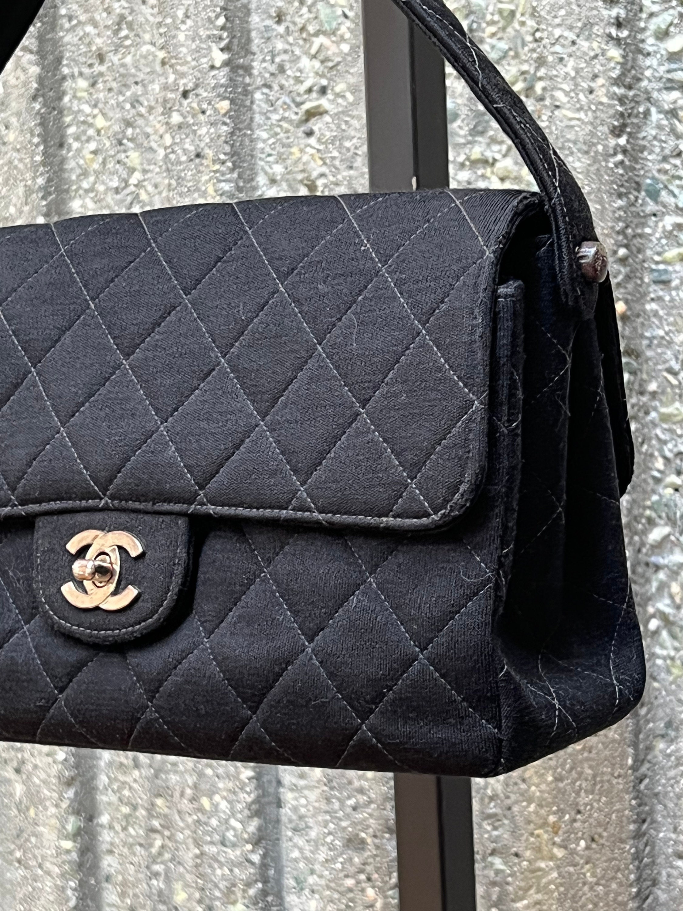 Vintage CHANEL CC Turnlock Logo Classic DOUBLE Sided Flap 