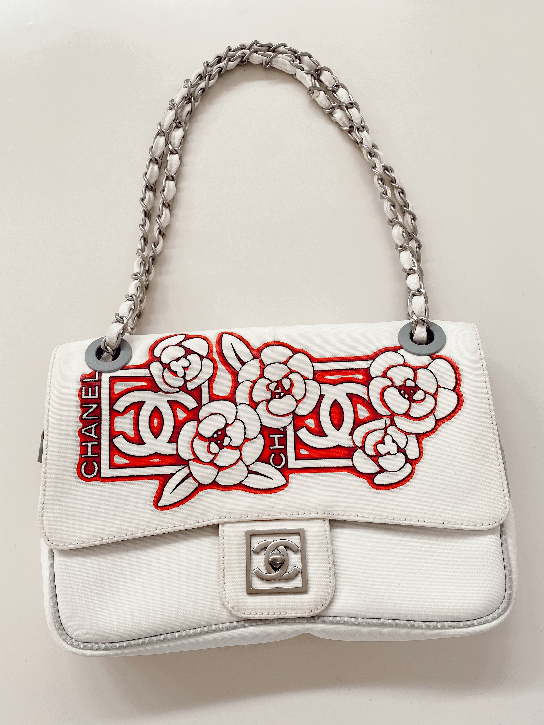 CHANEL, Accessories, 2 Chanel White Camellia Flower