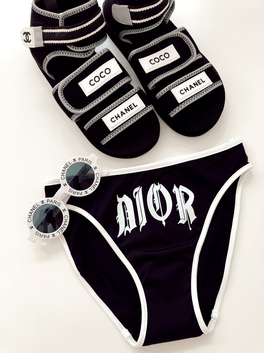 Christian Dior ボディスーツ　下着　ロゴ Vintage CHRISTIAN DIOR Monogram Logo Trotter Diorissimo Oblique