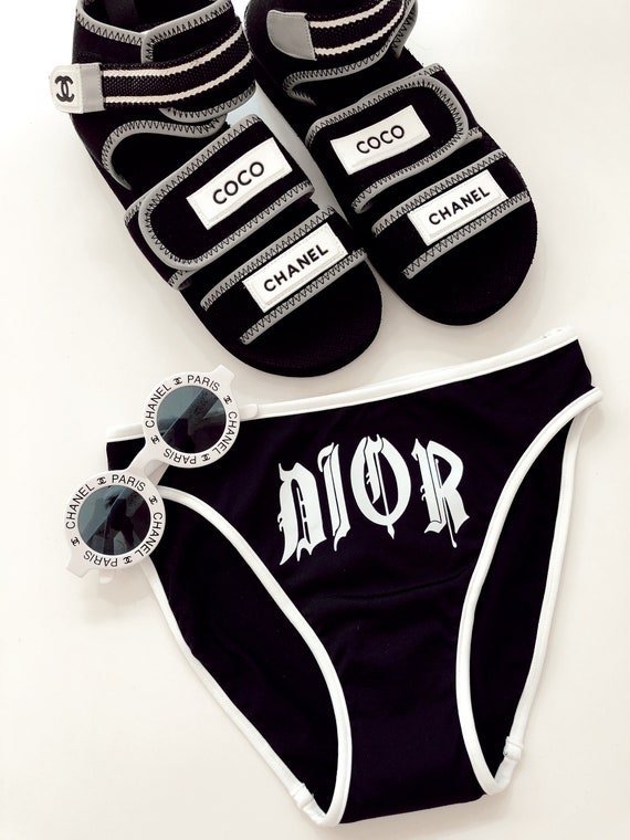 Monogram Bikini Panty Black