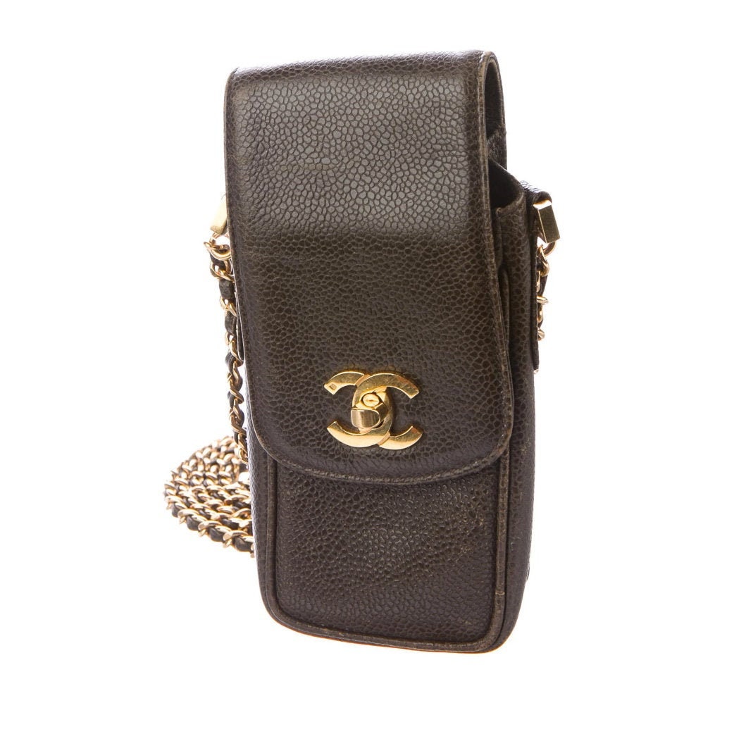 CHANEL, Bags, Authentic Chanel Mini Boy Lambskin Metallic Crossbody Bag  Clutch Wallet On Chain