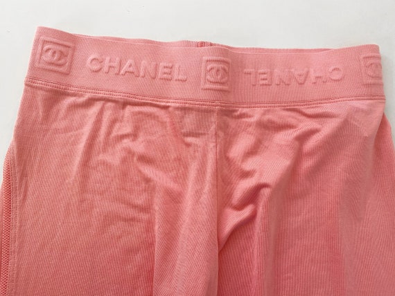 Vintage 90's CHANEL CC Monogram Logo Pink Knit Bi… - image 7