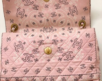 Vintage 90's CHANEL Jumbo Maxi CC Logos Monogram Bandana