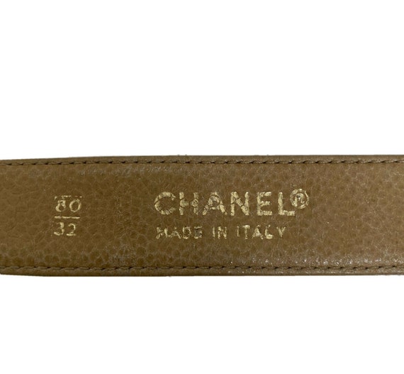 Vintage 90s CHANEL CC Turnlock Beige Caviar Leath… - image 6