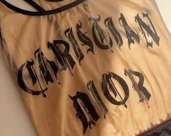 Vintage 90's CHRISTIAN DIOR Paris Black Tan Mesh Bikini Swimsuit Swimwear Bodysuit Onsie - John Galliano - Rare!
