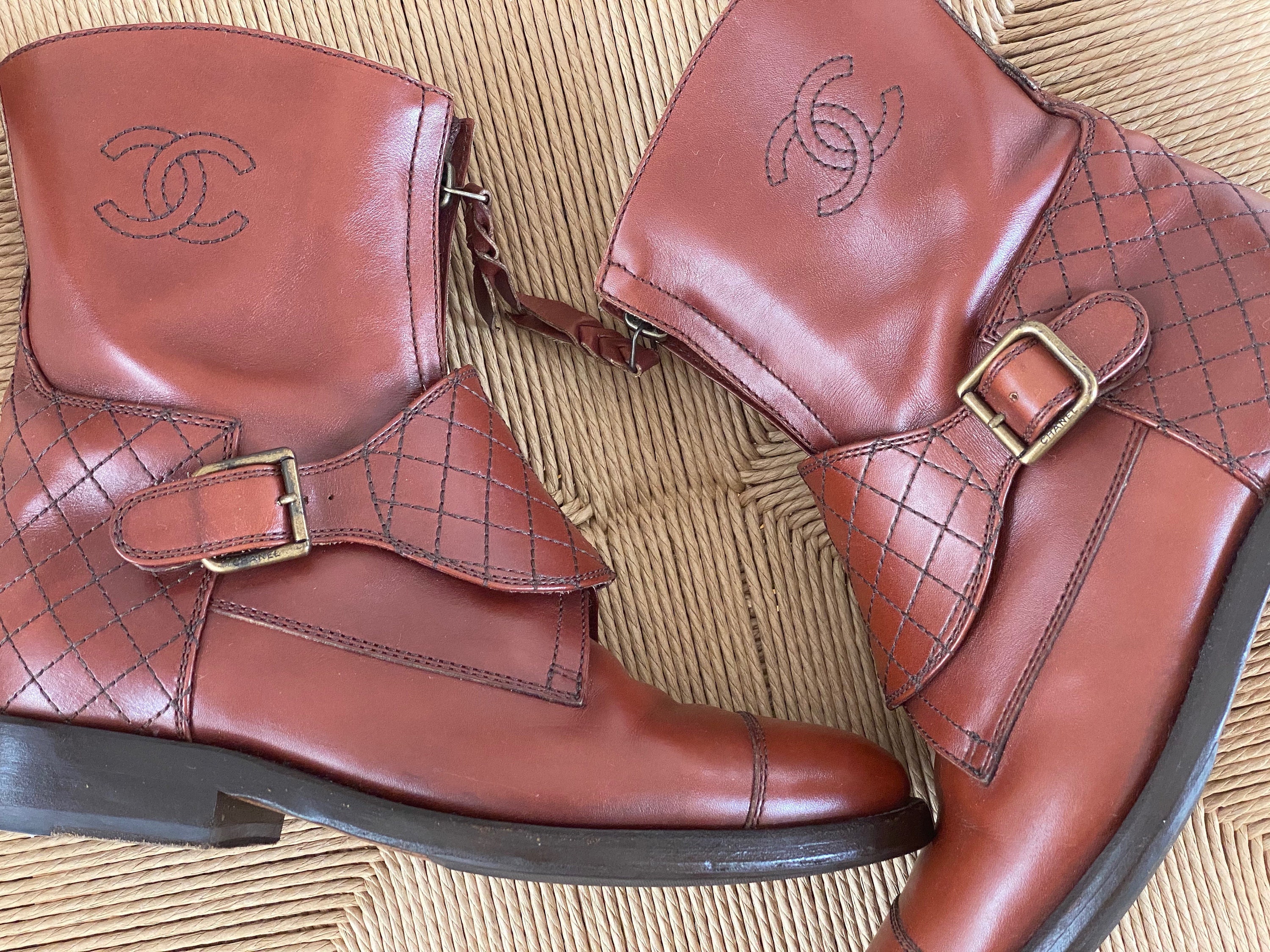 Chanel Combat Boots 2015 - Comptoir Vintage