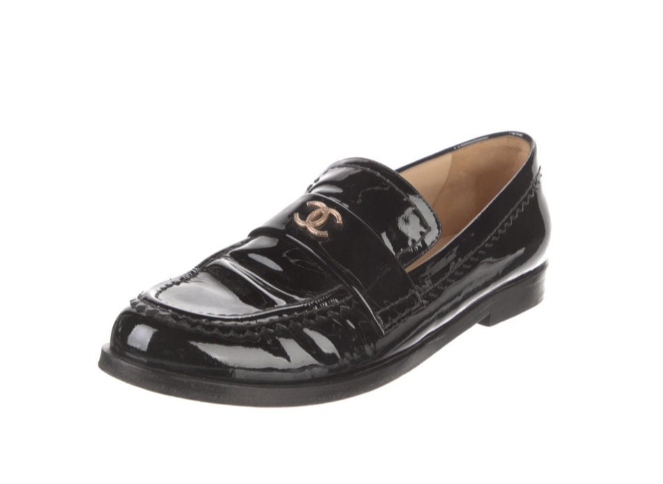 PAIR OF BLACK PATENT LEATHER FLATS, CHANEL, A Collection of a Lifetime:  Chanel Online, Jewellery