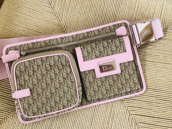 Vintage CHRISTIAN DIOR Trotter Monogram Canvas Bei