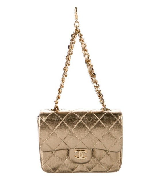 Chanel Beige Quilted Lambskin Half Flap Micro Q6B0271II8005