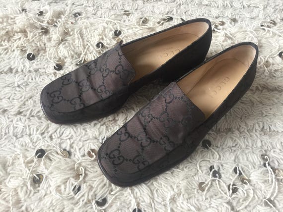 gucci monogram flats