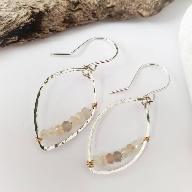 Statement Citrine Hammered Sterling Silver Leaf Stud Earrings Citrine Silver Teardrop Earrings Birthday Gift For Her Gemstone Earrings