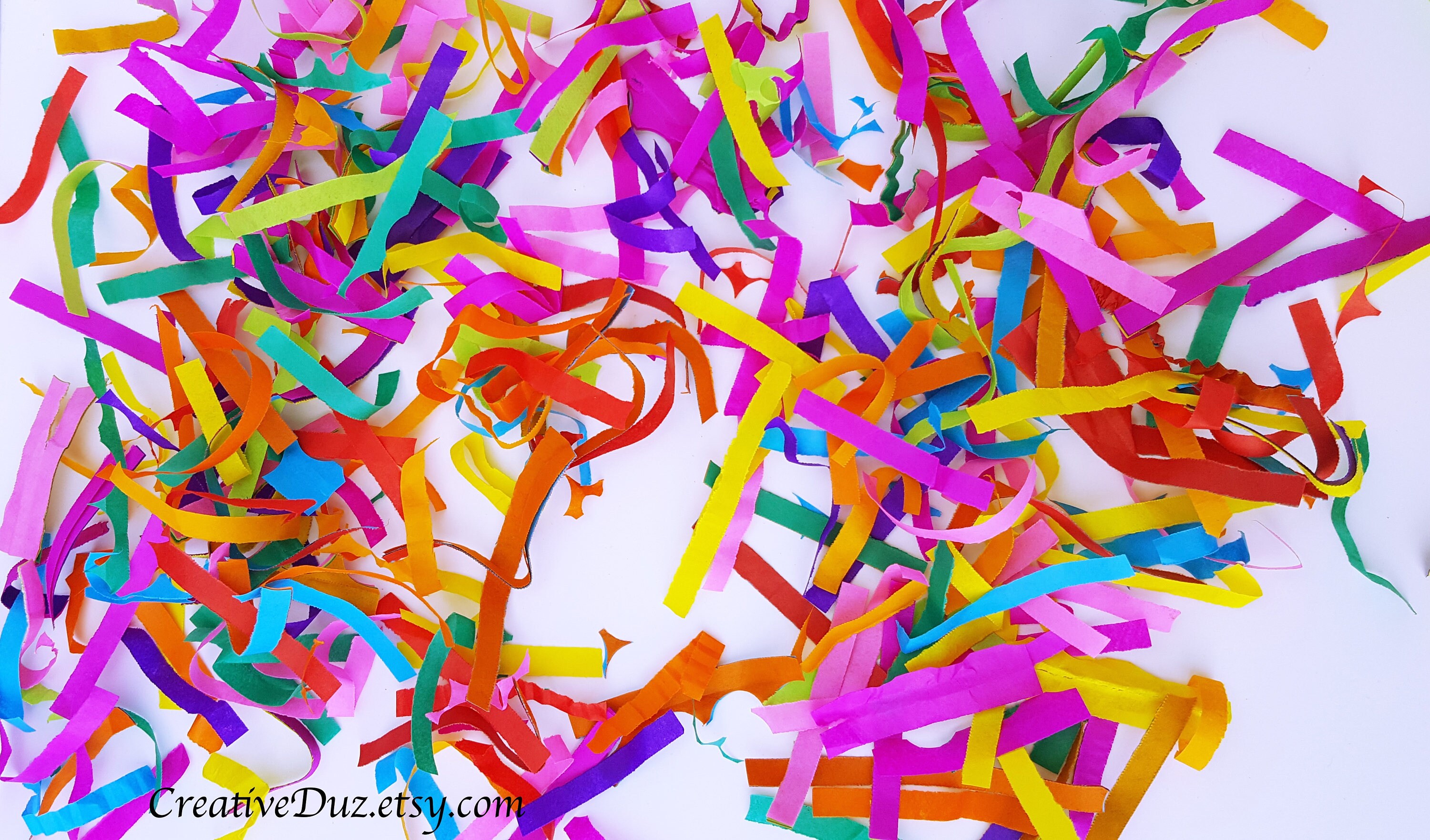Colourful Confetti Strips Throwing Confetti Party confetti Etsy