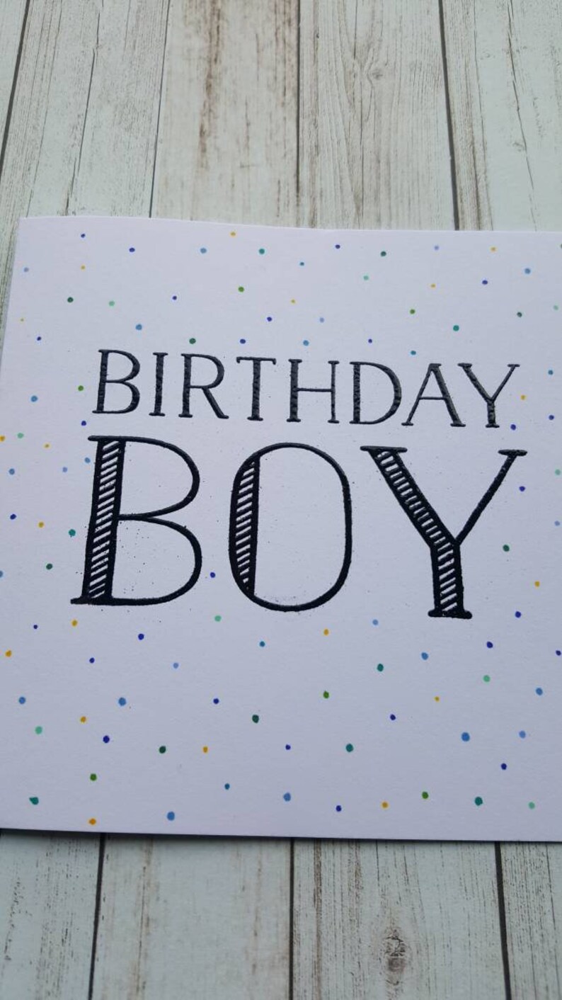 Birthday Card Birthday Boy Card Etsy
