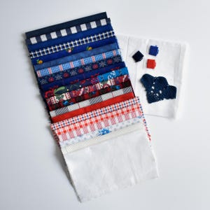 Fabric Scrap Bundle for Sewing, DIY Crafts, Patchwork, Assorted Fabric Remnants, Quilting Scraps, Slow Stitch Supplies, Fabric Swatch Pack