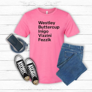Das Prinzessin Bride Character List Tee | ListeTees