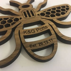 Personalised Manchester Bee Coaster