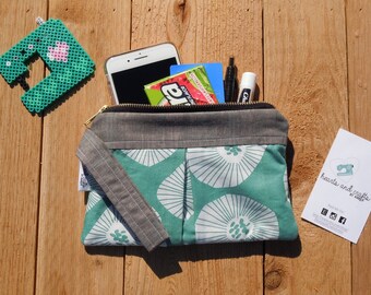 Wristlet, clutch, Iphone Wallet