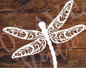 Dragonfly SVG, Layered Dragonfly SVG, Dragonfly PNG, Dragonfly Cut File for Cricut Laser Glowforge Dragonfly Clipart Instant Download svg