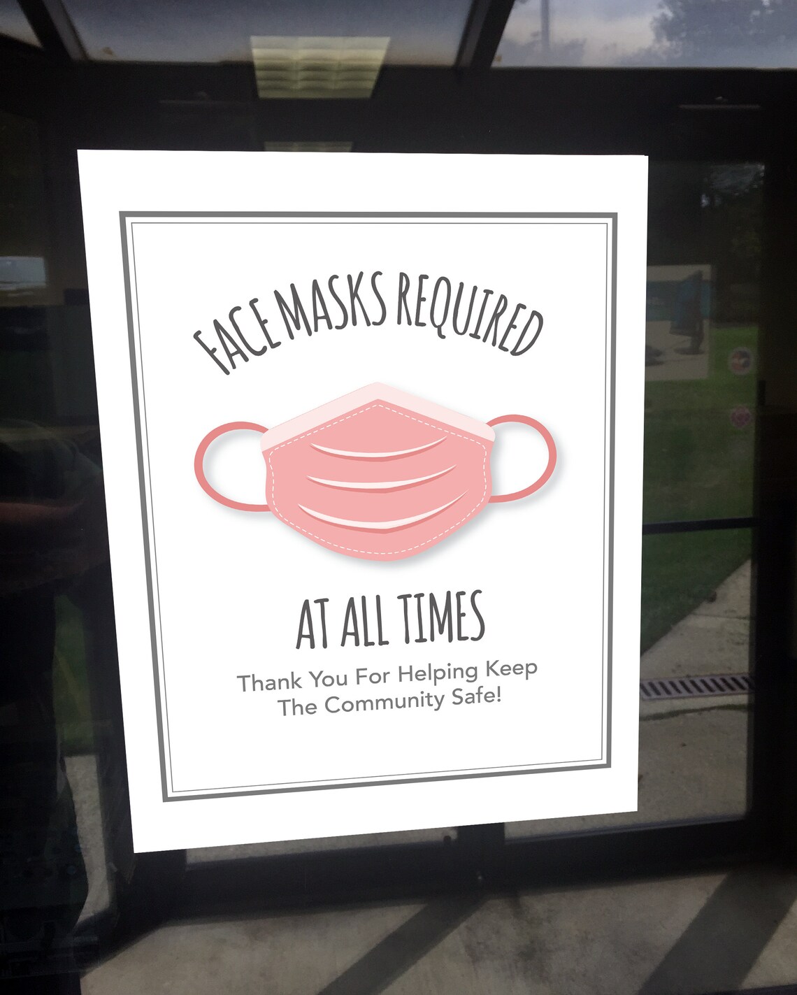 Face Masks Required Printable Sign 8.5 X 11 Edit Etsy