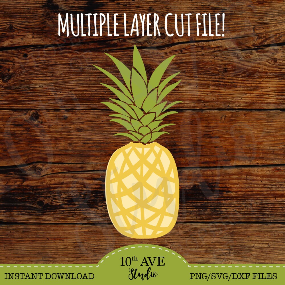 Download Pineapple Hand Drawn Multiple Layer Color Svg Png Dxf Clipart Etsy