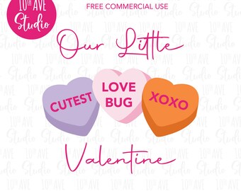 Valentinstag Unser kleiner Valentinstag PNG Kommerzielle Nutzung Sublimation druckbare Druck und Schnitt Sofortiger Download