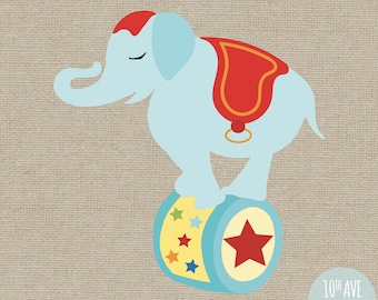 Carnival~Circus~Elephant Multi layer/color SVG/PNG/dxf Clipart and Cut Files Sublimation