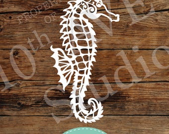 Seahorse SVG clipart and cut files for laser cutting Cards, Heat Transfers, Vinyl (svg/dxf/png/eps) Cricut Glowforge Laser Cutting