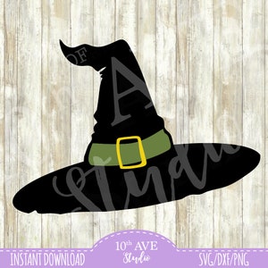 Chapéu de bruxa de Halloween Multi camadas / cores SVG / PNG / dxf Clipart e arquivo cortado para transferência de calor, artesanato em papel e muito mais!