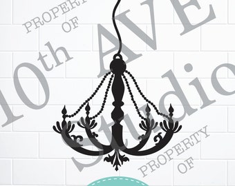 Chandelier SVG/PNG/EPS Clipart and cut files