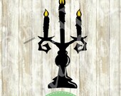 Halloween Creepy Spooky Candelabra Multi layer/color SVG/PNG/dxf Clipart For Cricut and Silhouette Files heat transfer, paper crafts