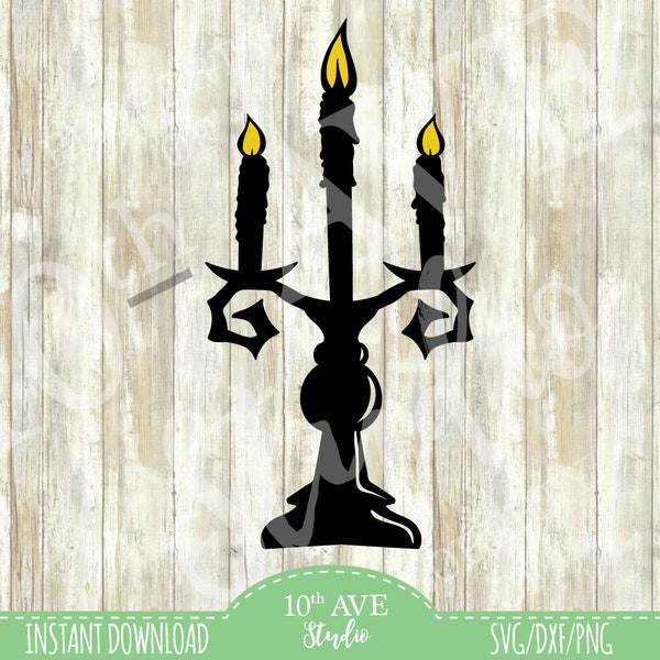 Halloween Creepy Spooky Candelabra Multi layer/color SVG/PNG/dxf Clipart For Cricut and Silhouette Files heat transfer, paper crafts