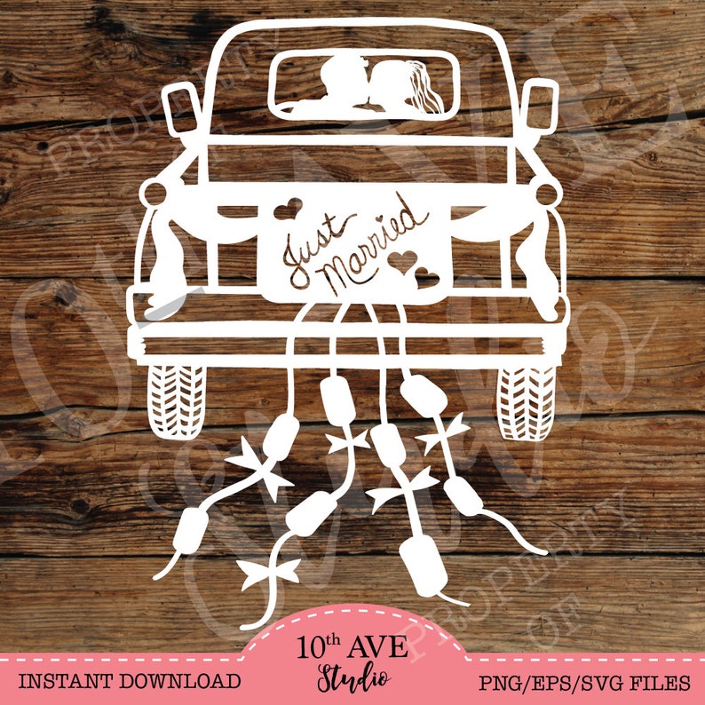 Bride Groom Just Married Truck SVG/EPS/DXF/png | Etsy