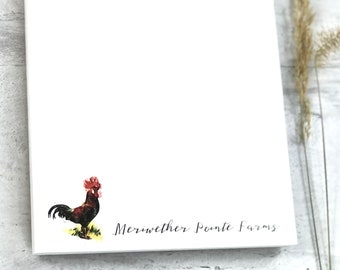 Personalized Notepad with Rooster Custom Notepad Design 41